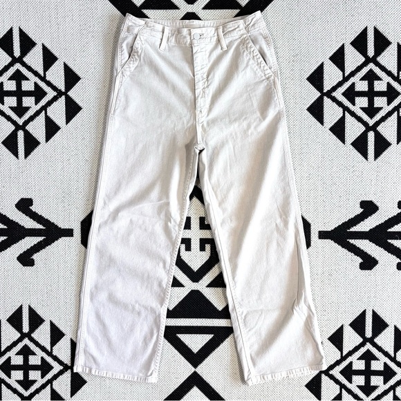 Mother The Major Zip Ankle Pant in Chalk It Up Oat Oatmeal Size 28 - Picture 6 of 16